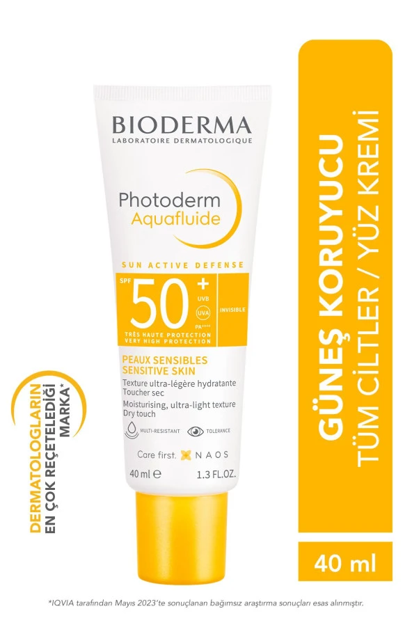 BIODERMA Photoderm Aquafluid SPF50+ Tüm Ciltler için Yüksek Korumalı Yüz Güneş Kremi 40 ml 3701129807385