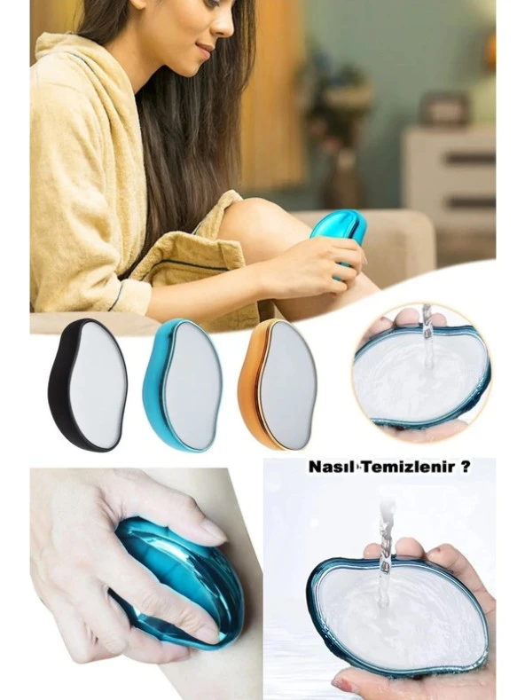 Crystal Eraser Epilasyon Aleti Tüy Silgisi Tüy Alıcı Nano Kristal Epilatör Vücut Tüy Kıl Silici Özel - 3