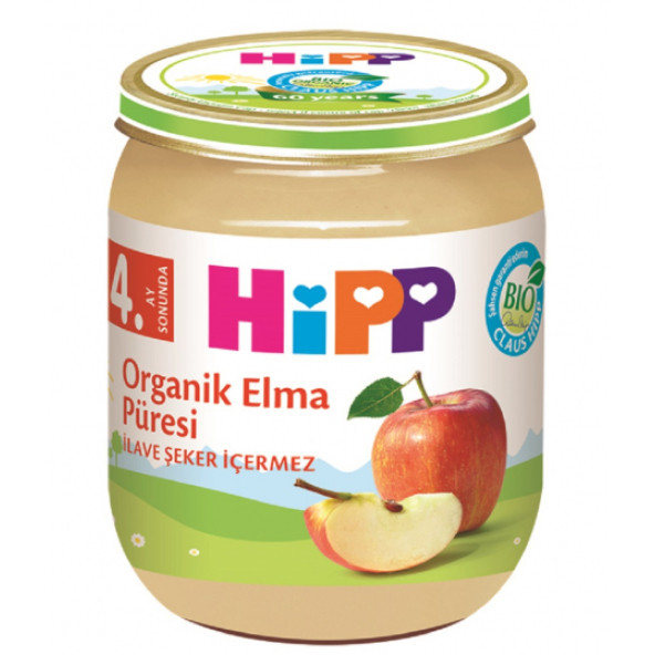 Hipp Organik Elma Püresi Kavanoz125 GR