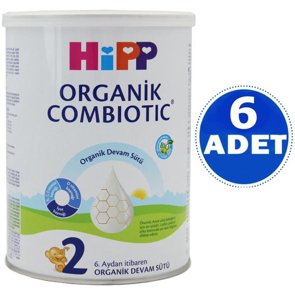 Hipp Organik Combiotic Bebek Sütü (2) TNK 350 X 6 Adet