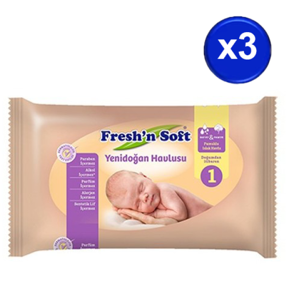 Freshn Soft Baby Islak Havlu Yeni Doğan 40 LI    X 3 Adet