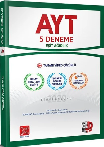 3D AYT 5'li Deneme Eşit Ağırlık