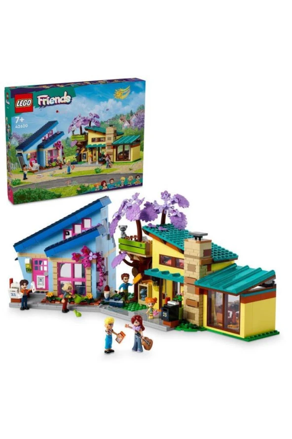 Lego Friends Olly ve Paisley'nin Aile Evleri 42620, 5 Mini Figür İçeren 1126 Parça Yapım Seti