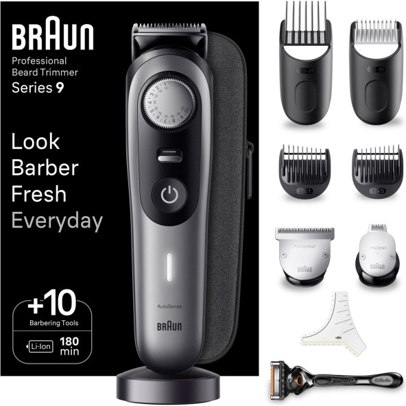 Braun Series 9 BT9420 Profesyonel Sakal Düzeltici, Berber Araçları Dahil - 1