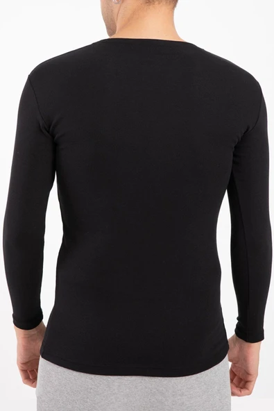 Unisex Termal İçlik Tek Üst Siyah - 3