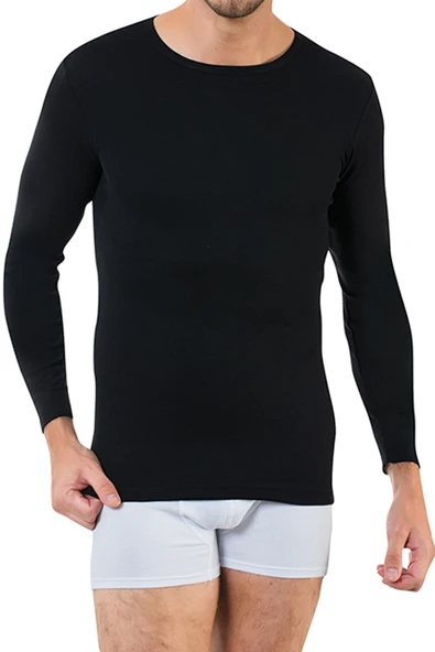 Unisex Termal İçlik Tek Üst Siyah - 4