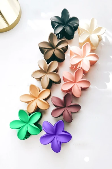 Rengarenk Lotus Çiçeği 8CM Toka 2 Adet