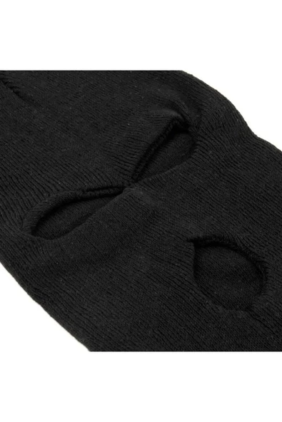 Örme Triko Unisex Siyah Kar Maskesi - 4