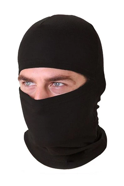 Termal Rüzgar Geçirmez Siyah Unisex Kar Maskesi