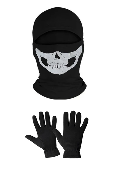 Termal Unisex Kurukafa Kar Maskesi Polar Eldiven Set - 2