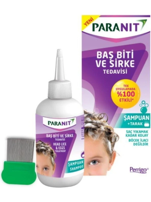 Paranit Baş Biti ve Sirke Tedavisi Şampuan+Tarak 100 ml