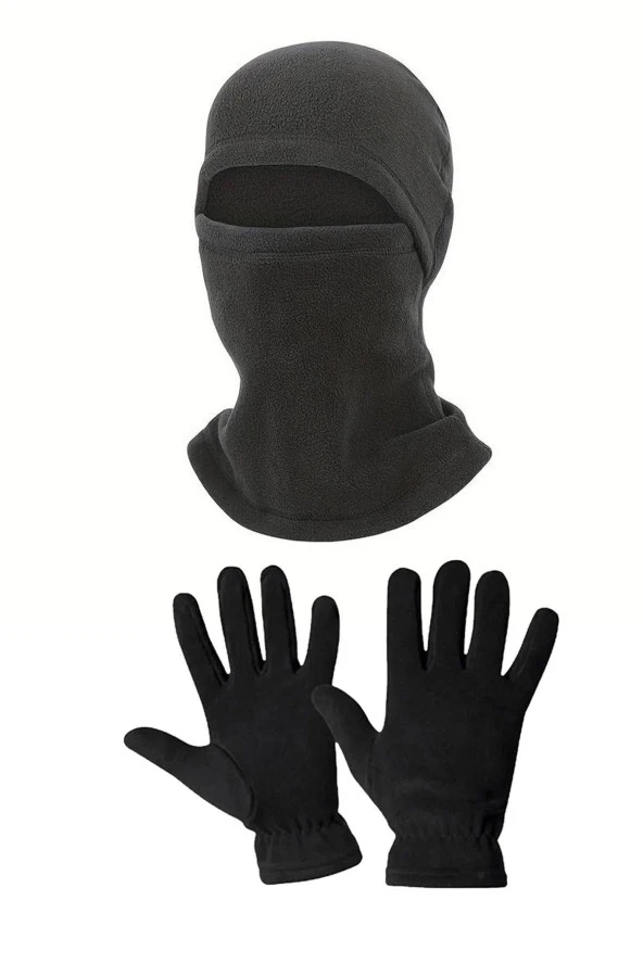 Polar Unisex Kar Maskesi Polar Eldiven Set