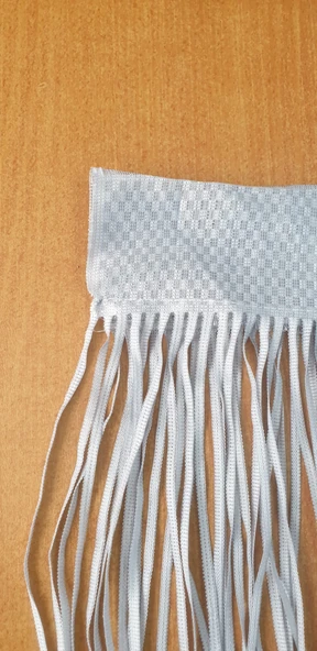 DÜZ İP GRİ RUSTİK EN 100 CM BOY 210 CM HAZIR İP PERDE ürün görseli