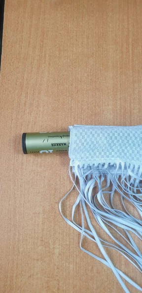 DÜZ İP GRİ RUSTİK EN 100 CM BOY 210 CM HAZIR İP PERDE - Resim 2