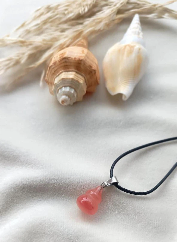 Kolye Gerdanlık Çakra Yoga Reiki Doğal Pembe Kuvars Taşı Kadın - 2