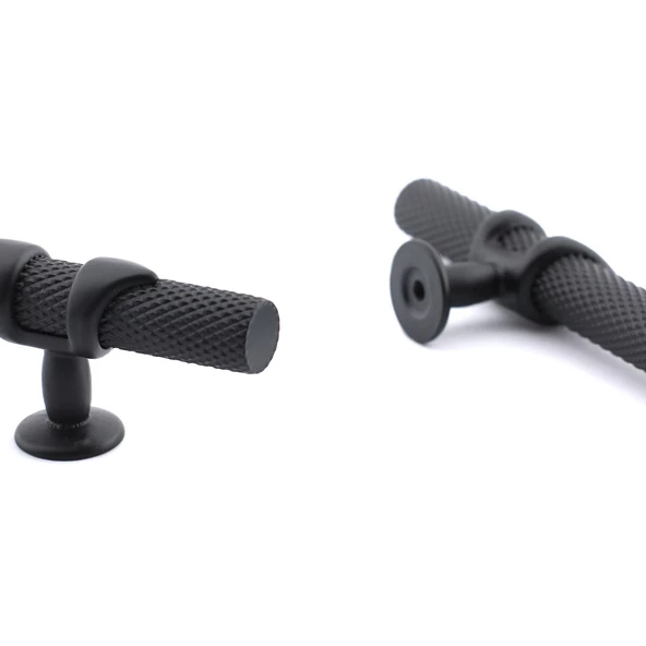 Burç Kulp Mobilya Mutfak Dolabı Çekmece Dolap Kulpları Kapak Kulpu Kulbu Siyah 224 mm Metal - 8