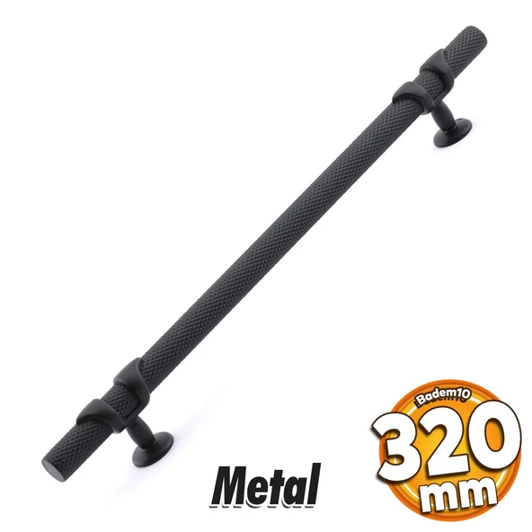 Burç Kulp Mobilya Mutfak Dolabı Çekmece Dolap Kulpları Kapak Kulpu Kulbu Siyah 320 mm Metal