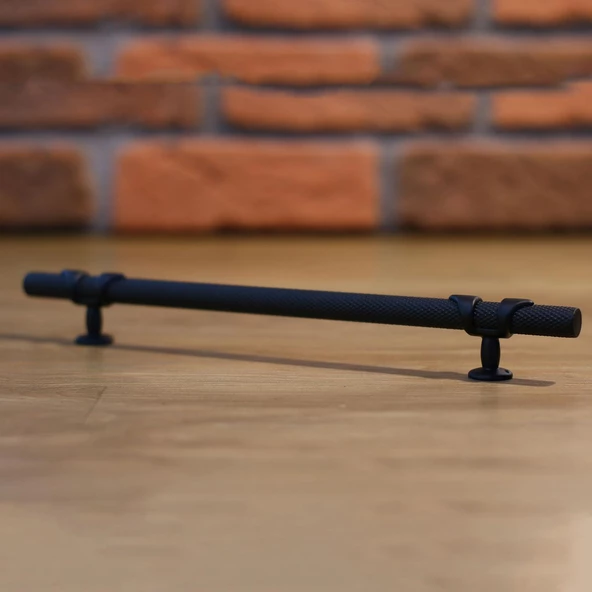 Burç Kulp Mobilya Mutfak Dolabı Çekmece Dolap Kulpları Kapak Kulpu Kulbu Siyah 320 mm Metal - Resim 2