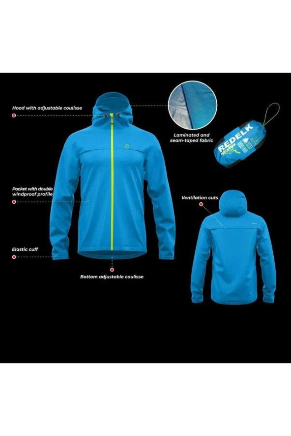 Redelk Agua Unisex Yağmur Ceketi Acid Green - 3