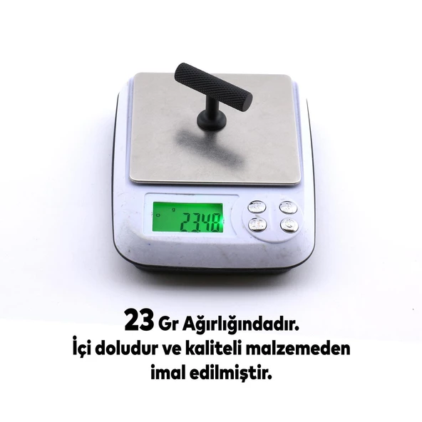 Doruk Kulp Düğme Mobilya Mutfak Dolabı Çekmece Dolap Kulpları Kapak Kulpu Kulbu Siyah Metal - 5