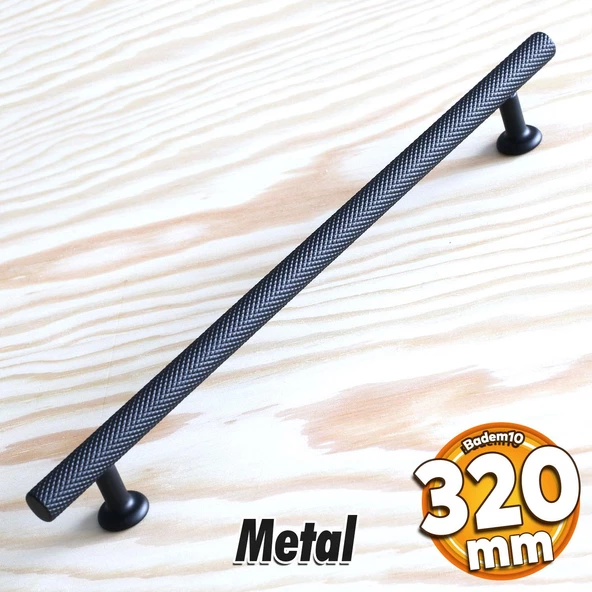 Doruk Kulp Mobilya Mutfak Dolabı Çekmece Dolap Kulpları Kapak Kulpu Kulbu Siyah 320 mm Metal