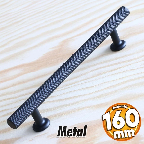 Doruk Kulp Mobilya Mutfak Dolabı Çekmece Dolap Kulpları Kapak Kulpu Kulbu Siyah 160 mm Metal