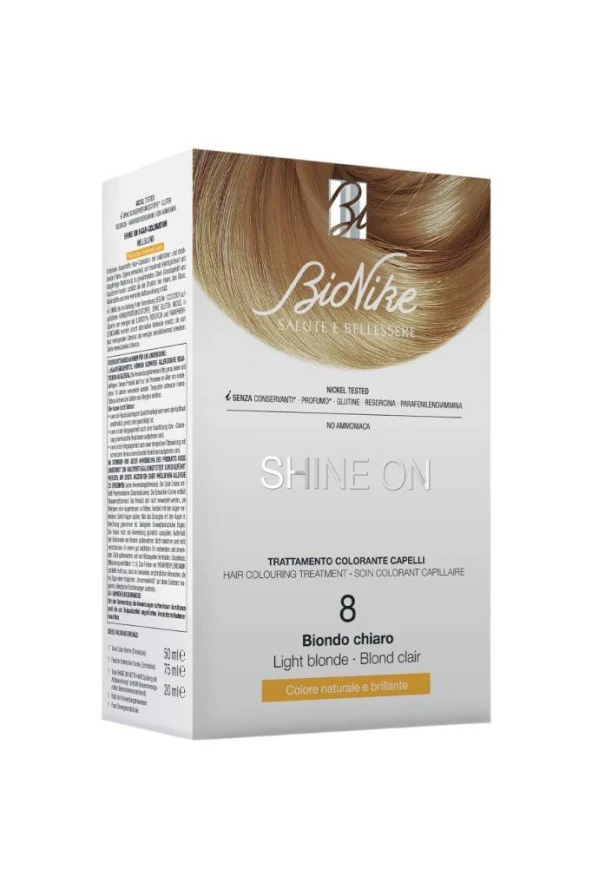 BIONIKE SHINE ON Hair Colouring Treatment No: 8 LIGHT BLONDE