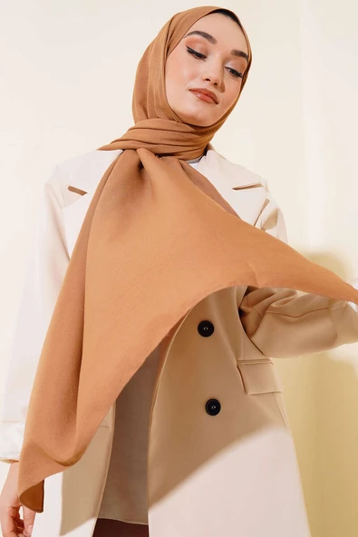 Pamuk Cazz Şal İpek Serisi Deve Tüyü - Resim 2