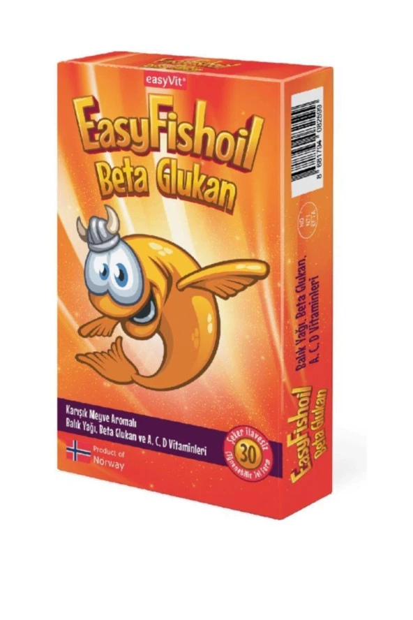 EASY FİSHOİL Easyfishoil Beta Glukan Çiğnenebilir 30 Jel Form