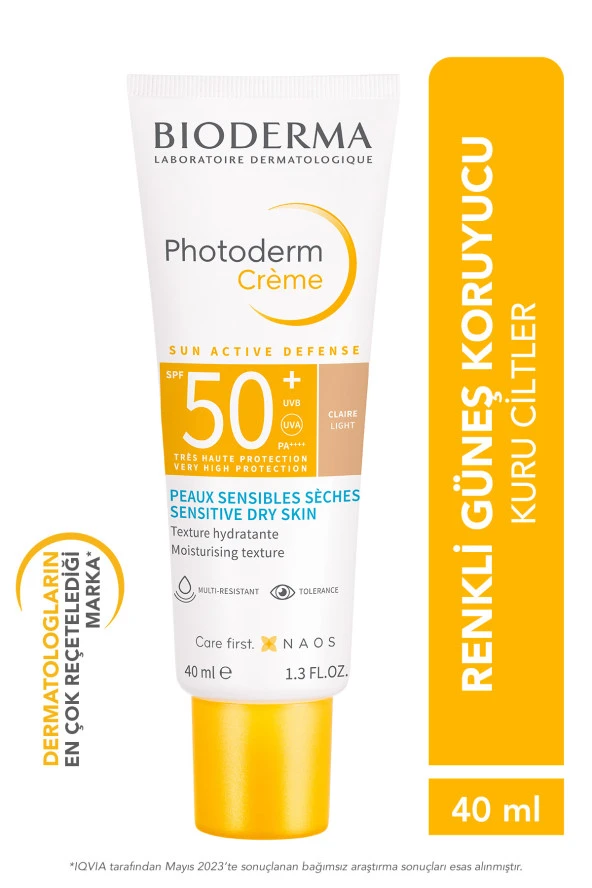 BIODERMA Photoderm Creme Kuru Cilt Için Spf 50 Light Renkli Güneş Kremi 40 ml 3701129803516