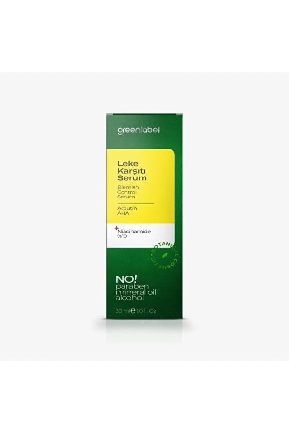 Greenlabel Leke Karşıtı Serum 30 Ml. Leke Gidermeye Yardımcı Cilt Tonu Eşitleyici Cilt Bakım Serumu