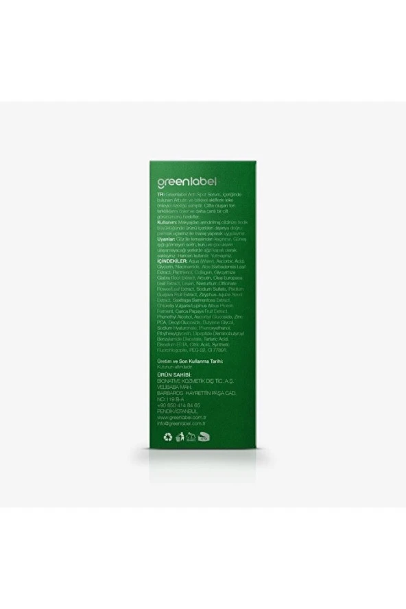 Greenlabel Leke Karşıtı Serum 30 Ml. Leke Gidermeye Yardımcı Cilt Tonu Eşitleyici Cilt Bakım Serumu - 2
