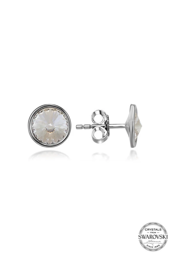 Swarovski Crystal Kadın Gümüş Çivili Küpe - 2