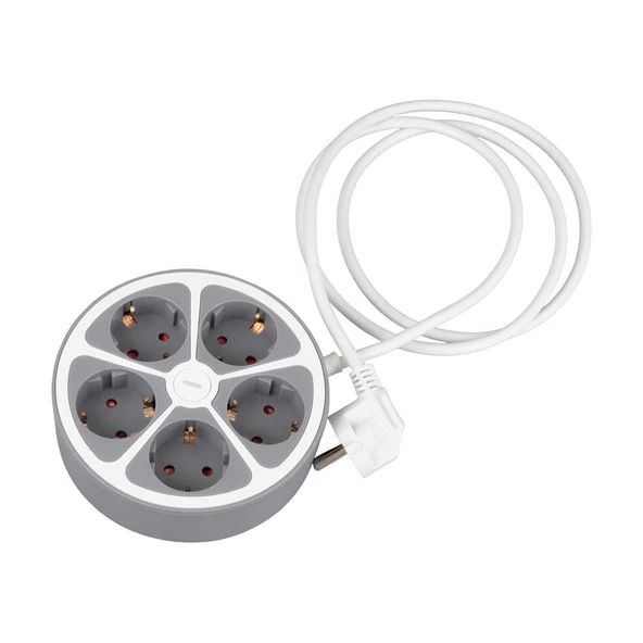 VEA VE-G605Y 5 li Grup Priz Uzatma Kablosu 3680 Watt 16 Amper Anahtarlı 1.5 Metre Kablo Isıya Dayanıklı - 6