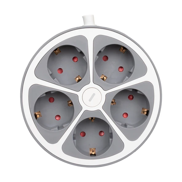 VEA VE-G605Y 5 li Grup Priz Uzatma Kablosu 3680 Watt 16 Amper Anahtarlı 1.5 Metre Kablo Isıya Dayanıklı - 2