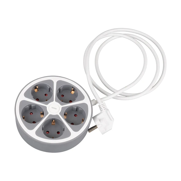 VEA VE-G605Y 5 li Grup Priz Uzatma Kablosu 3680 Watt 16 Amper Anahtarlı 1.5 Metre Kablo Isıya Dayanıklı - 4