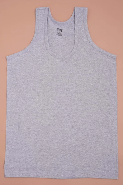 6 Lı Seher Klasik Erkek Penye Atlet 0001 Gri - 3