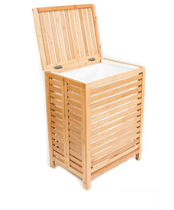 Panalı Bambu Katlanır Çamaşır Sepeti PNLB9190