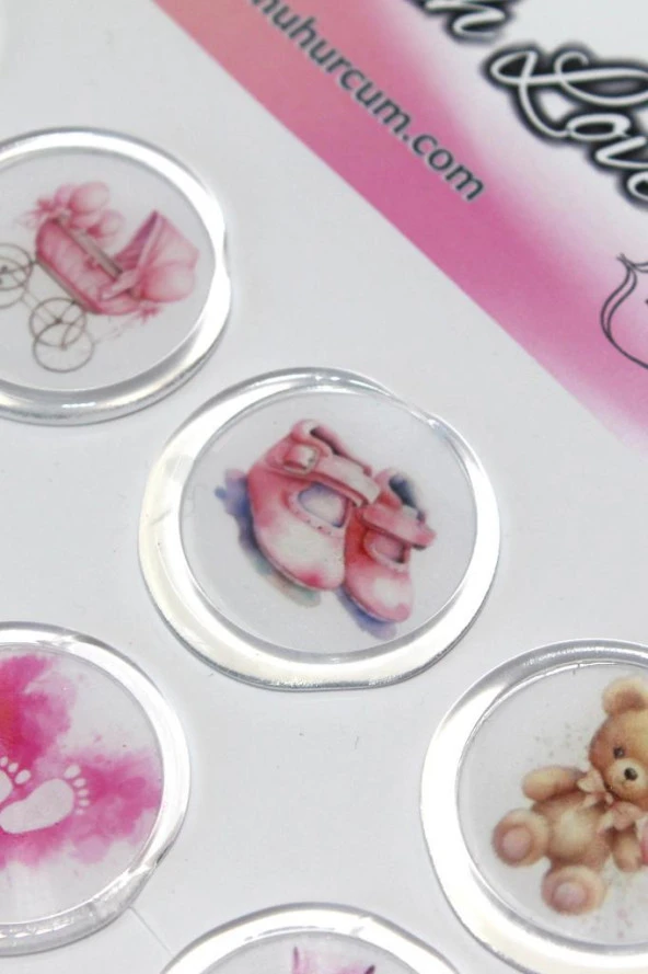 Mühürcüm 12 Adet Hazır Kendinden Yapışkanlı Sticker Mühür KYSM101 - 5