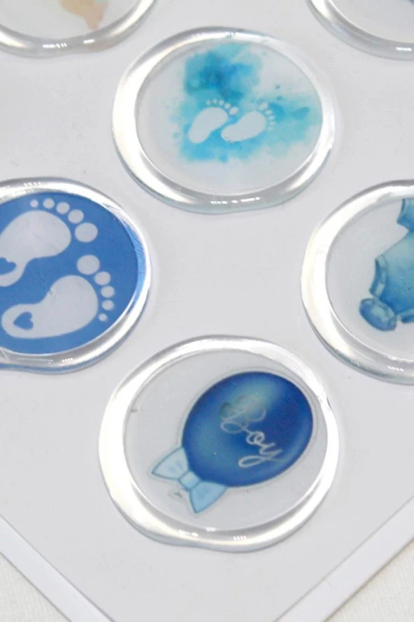 Mühürcüm 12 Adet Hazır Kendinden Yapışkanlı Sticker Mühür KYSM102 - 2