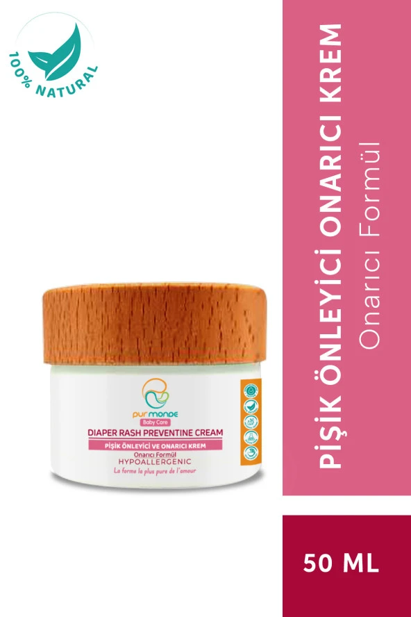 Pur Monde Doğal Pişik Önleyici ve Onarıcı Krem 50ML ,Sarı Kantaron Özlü!