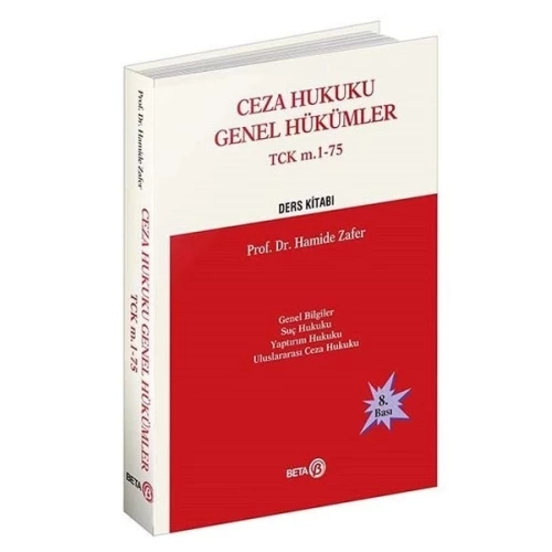 Ceza Hukuku Genel Hükümler TCK m.1-75 Ders Kitabı