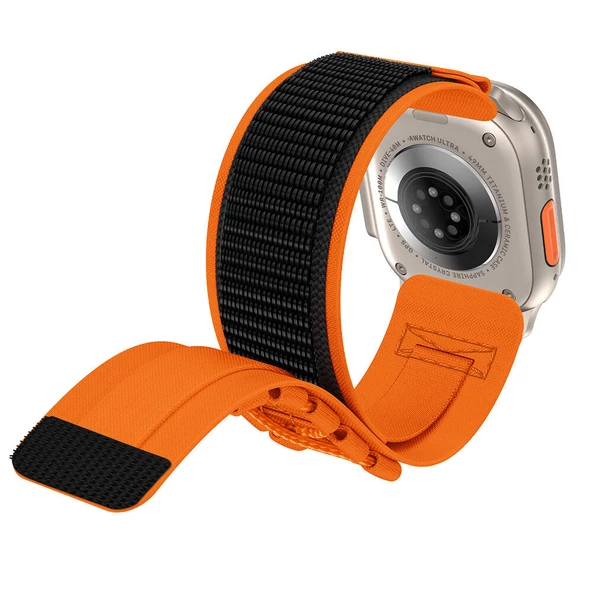 Watch Ultra 49mm Uyumlu KRD-99 Özel Dokumalı Hasır Kordon - 8