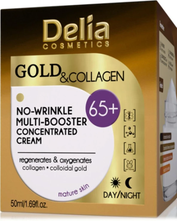 Delia Gold Collagen 65+ No-Wirinkle Kırışık Giderici Gündüz-Gece Kremi