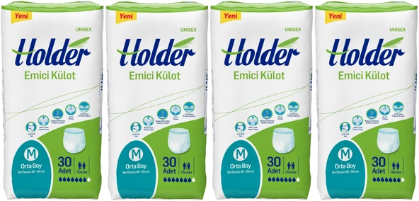 Holder Emici Külot Hasta Bezi Medium Orta 120 Adet (4PK*30)