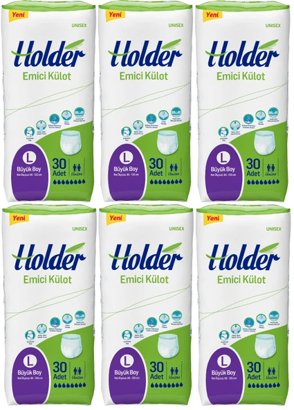 Holder Emici Külot Hasta Bezi Large Büyük 180 Adet (6PK*30)