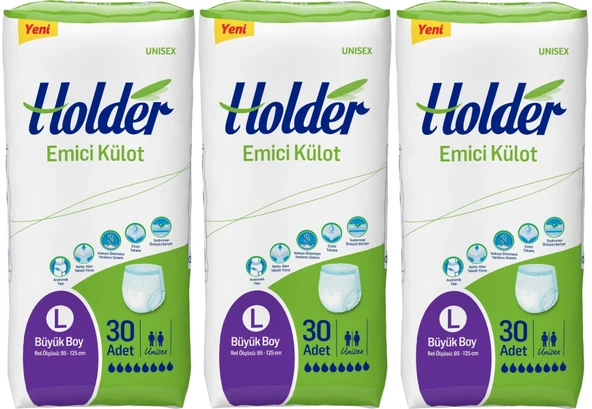 Holder Emici Külot Hasta Bezi Large Büyük 90 Adet (3PK*30)