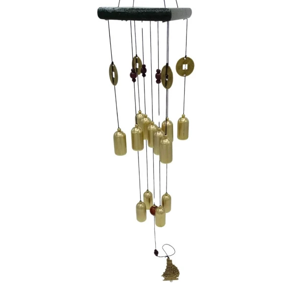 Feng Shui Metal Rüzgar Çanı Şans Parası İki Katlı S07 - Resim 2