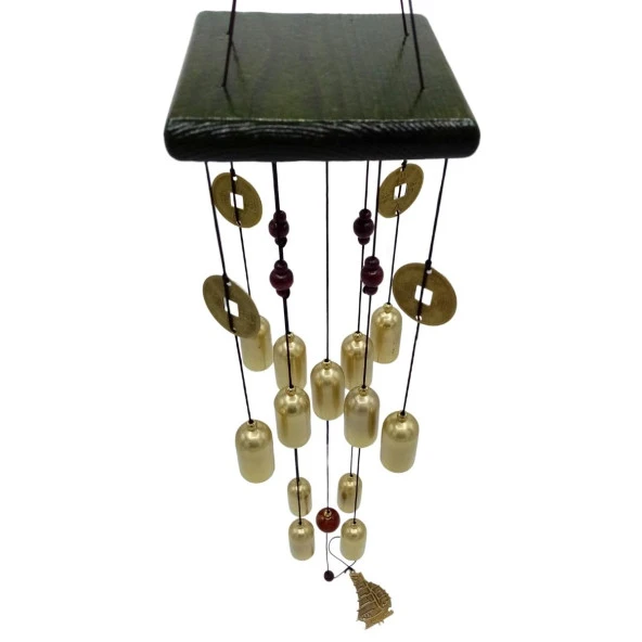 Feng Shui Metal Rüzgar Çanı Şans Parası İki Katlı S07 - Resim 4