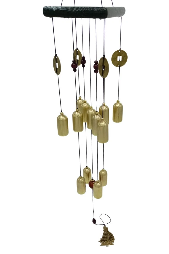 Feng Shui Metal Rüzgar Çanı Şans Parası İki Katlı S07 - Resim 8